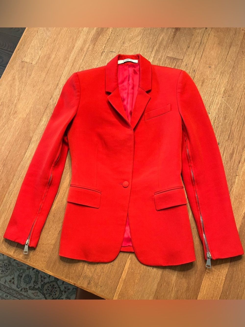 GIVENCHY Women’s Wool Blazer with Zip Arms - FR 36/ US 4 - Very Good Condition